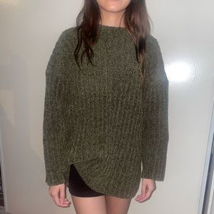Adrienne Vittadini thick olive sweater